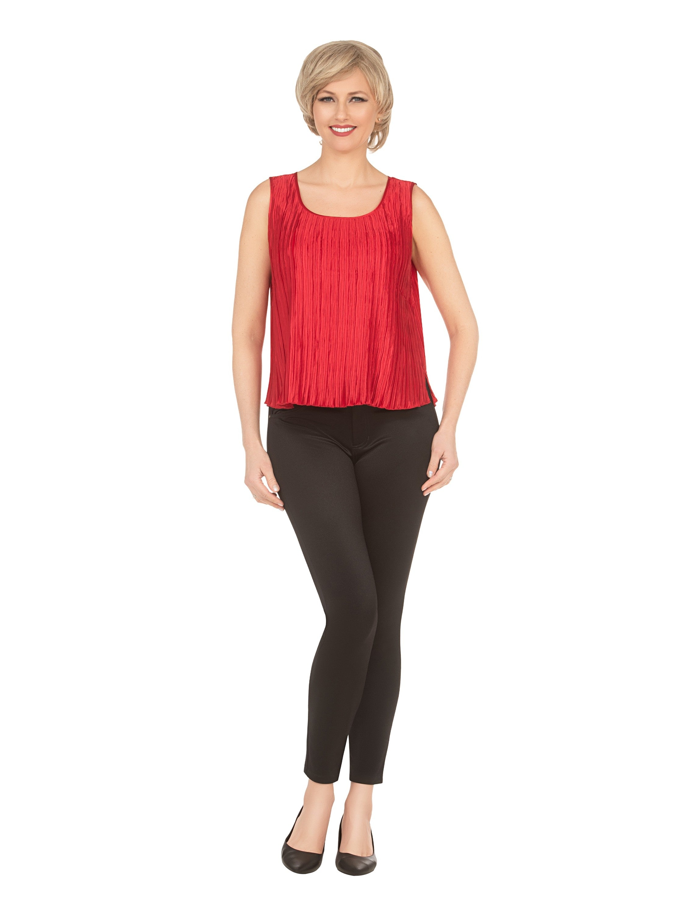 Vertical Pleats Satin Camisole
