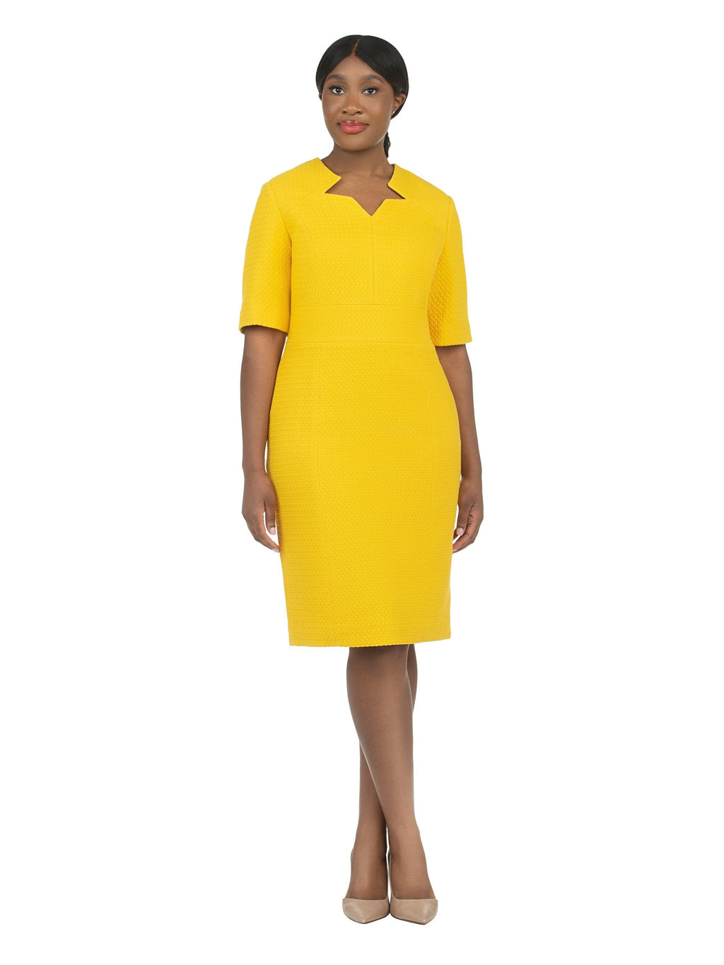 1pc Short Slv Printed Shift Dress - Plus size