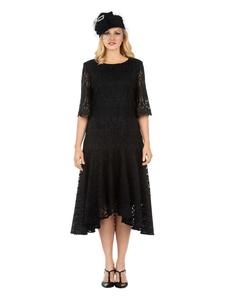 1pc Lux Lace Hi-Lo Flare Dress
