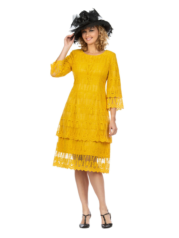 Elegant A-Line Tiered Lace Dress-Plus
