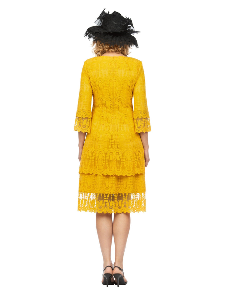 Elegant A-Line Tiered Lace Dress-Plus