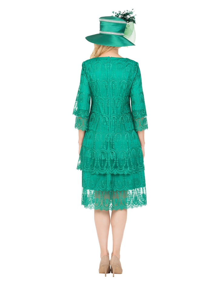 Elegant A-Line Tiered Lace Dress