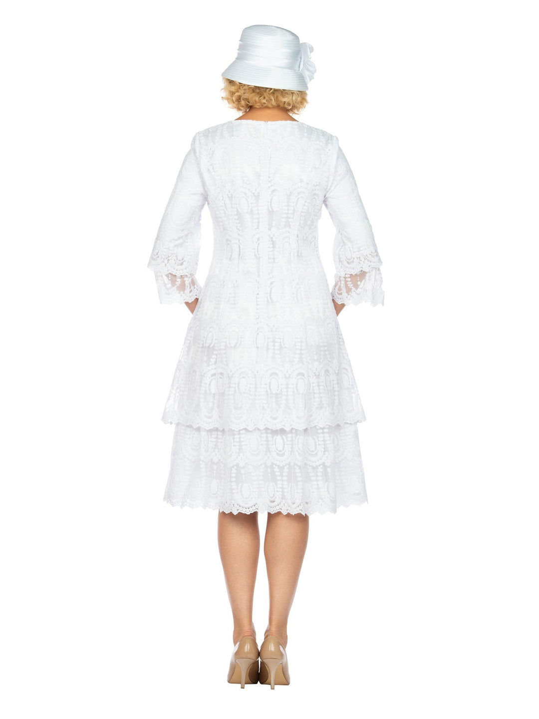 Elegant A-Line Tiered Lace Dress