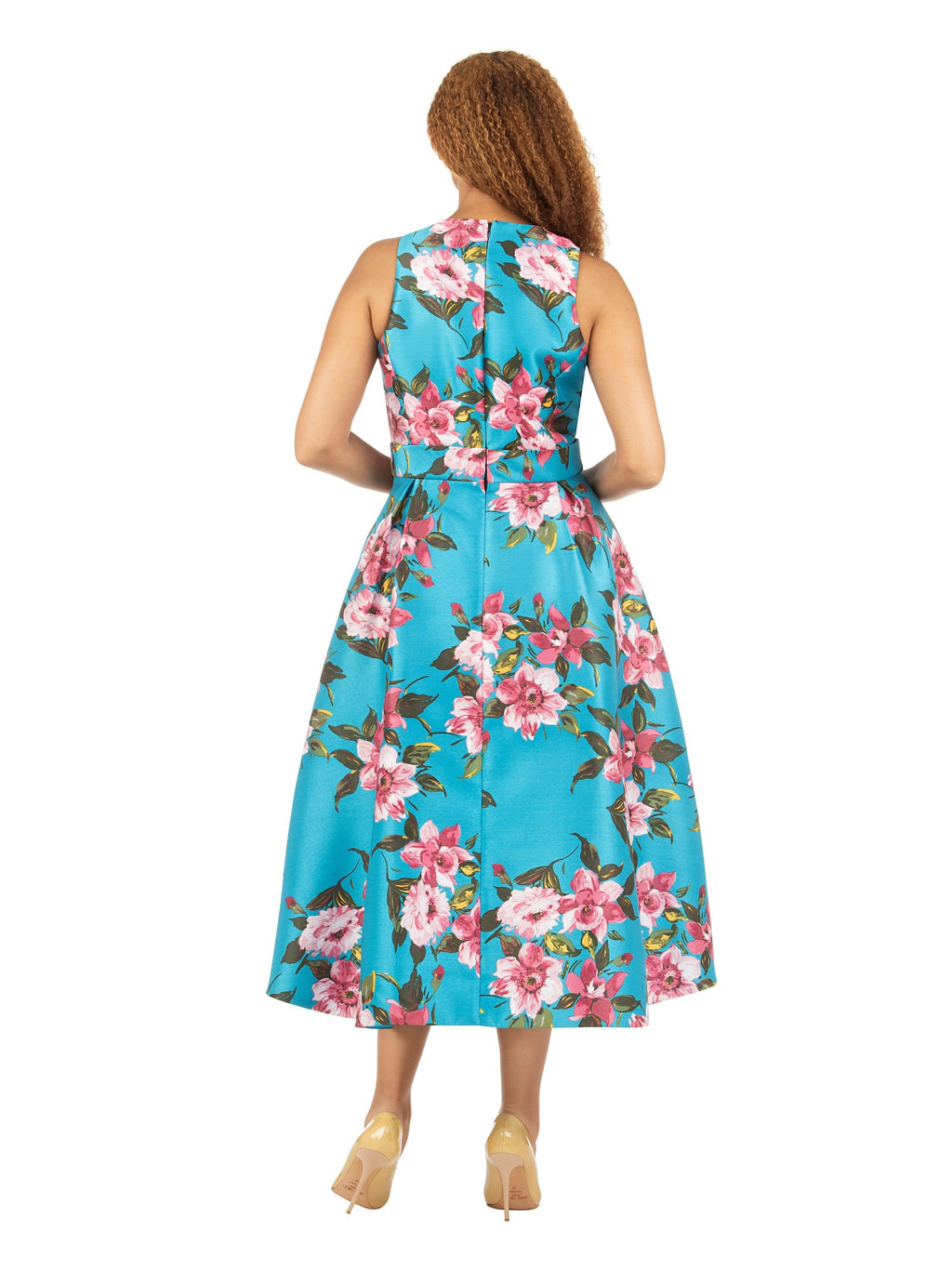 Sleeveless Full Flare Hi-Lo Drs w/ Belt - Plus
