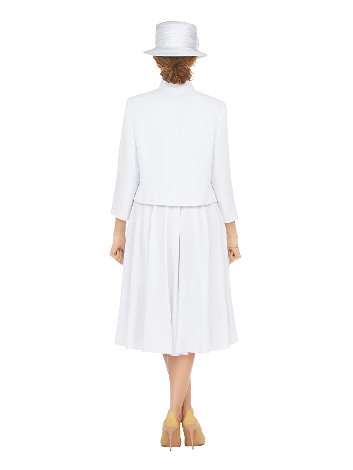 2pc Multi-Paneled Flare Dress w/ Jkt-Plus size