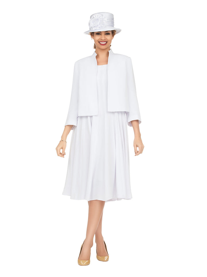 2pc Multi-Paneled Flare Dress w/ Bolero Jkt