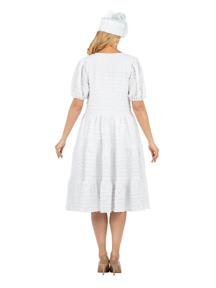 Short Slv Popcorn A-line Dress