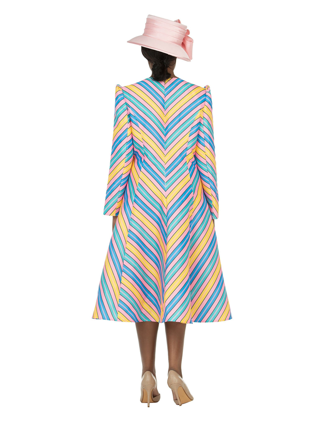 Silky Twill Pink/Blue/Yellow Color Combo Drs-Plus