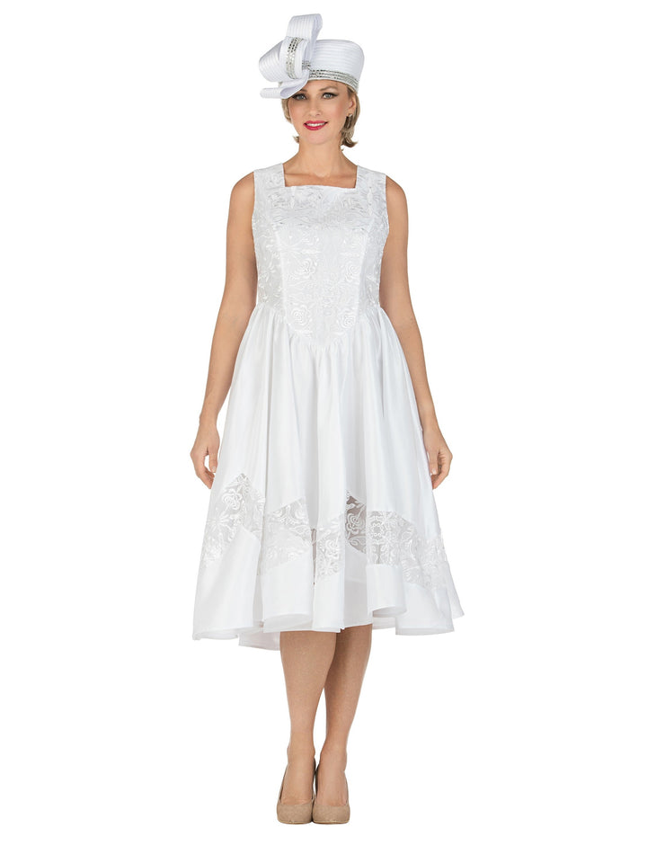 2pc Shantung+Lace A-line Dress w/ Jkt