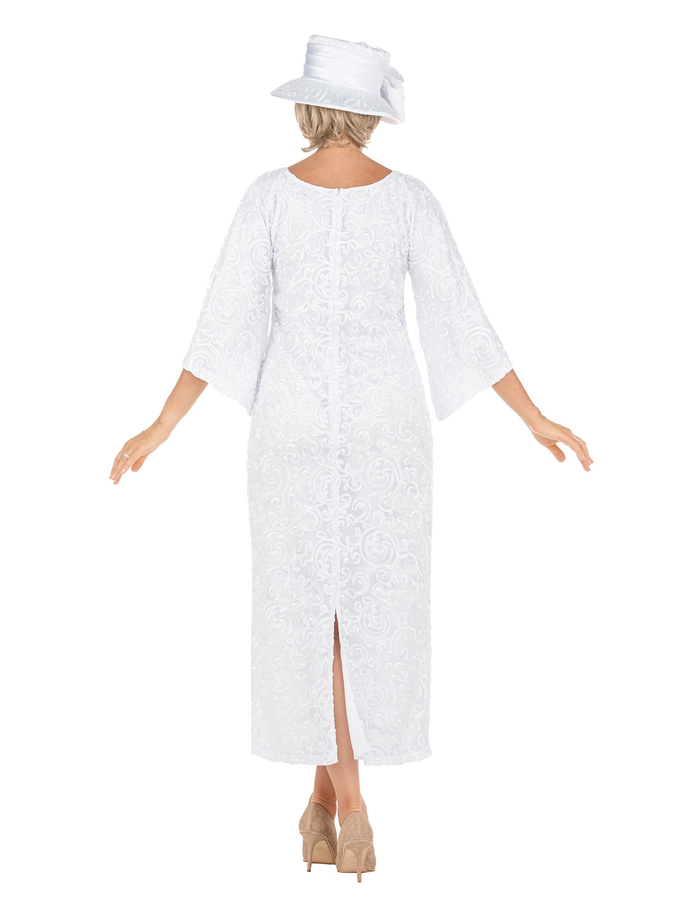 2pc Lux Lace Dress w/ Belted Lace Cape