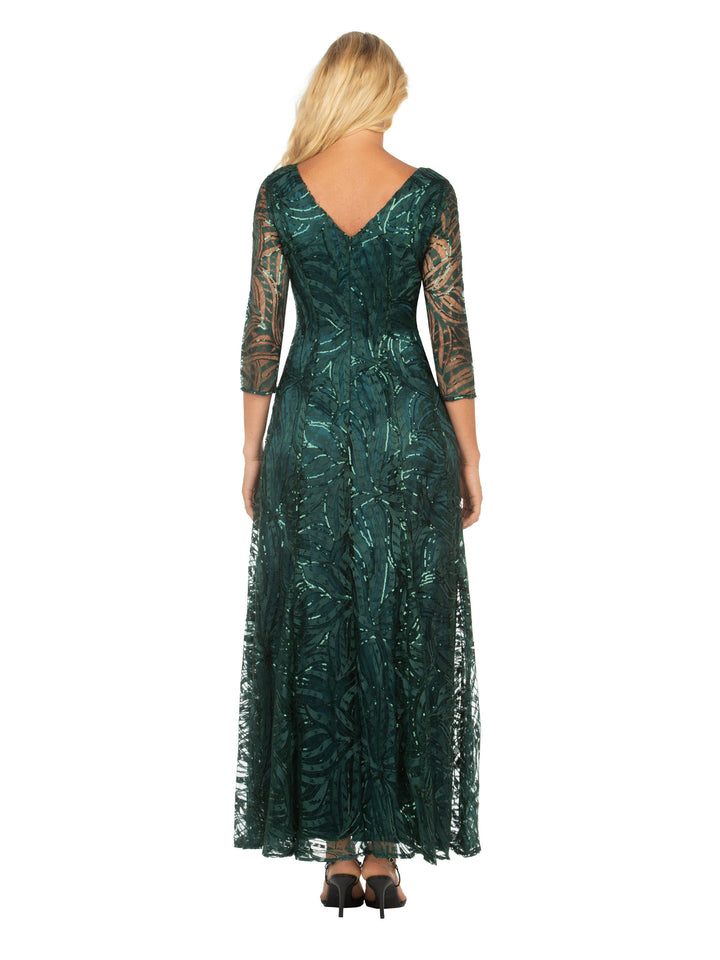 Evening Dress w/ See-thru Sleeves