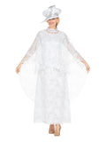 2pc Lux Sequined Lace Drs + Hi-low Cape