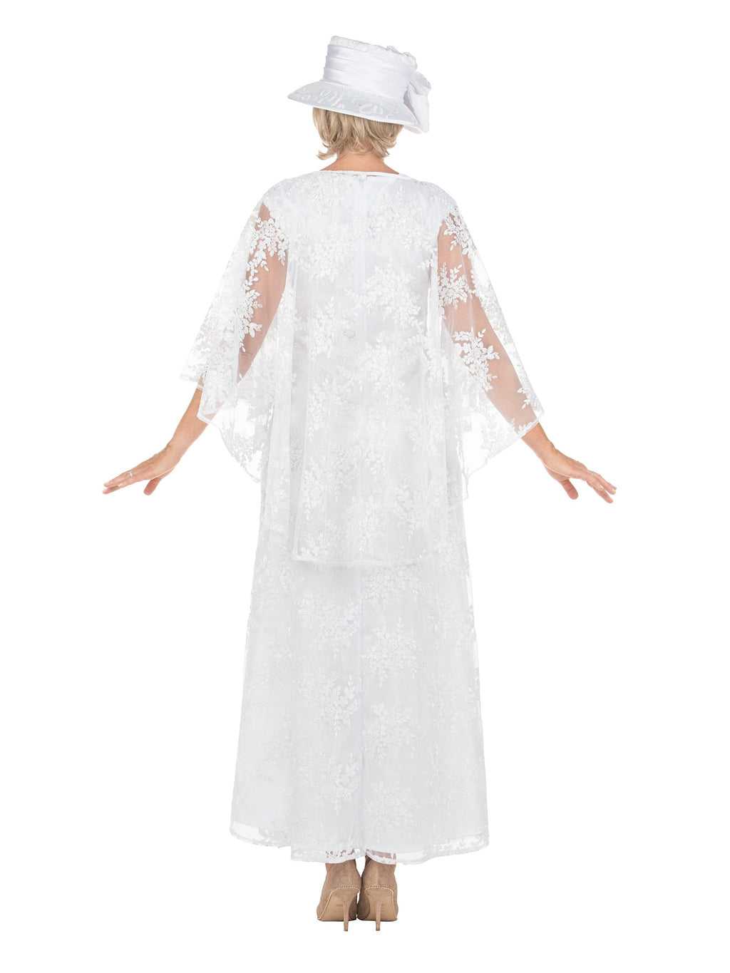 2pc Lux Lace Gown w/ Cape