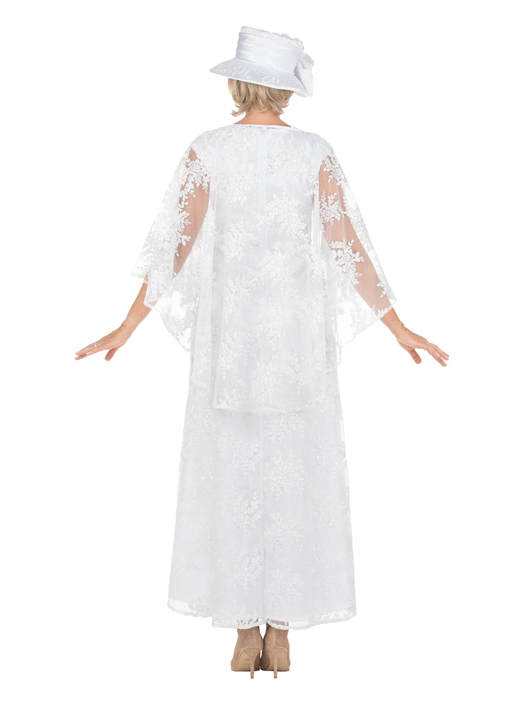 2pc Lux Lace Gown w/ Cape