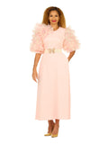 Ruffle Puff Sleeve Maxi Dress with Butterfly Belt