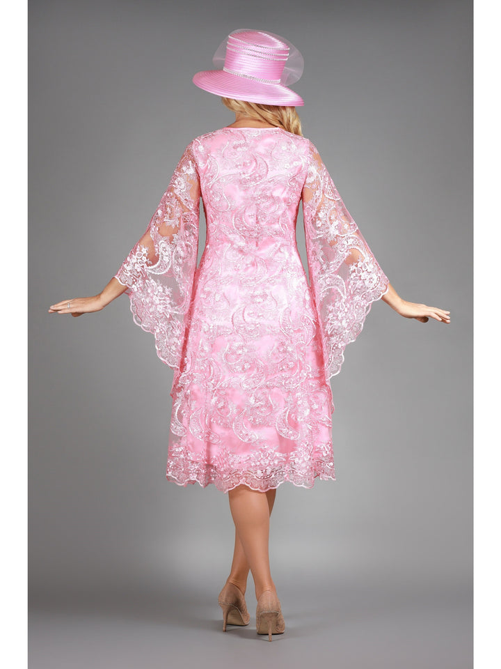 Lace A-line Dress w/ Ovsz Bell Slvs-Plus