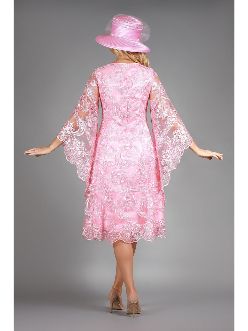 Lace A-line Dress w/ Ovsz Bell Slvs