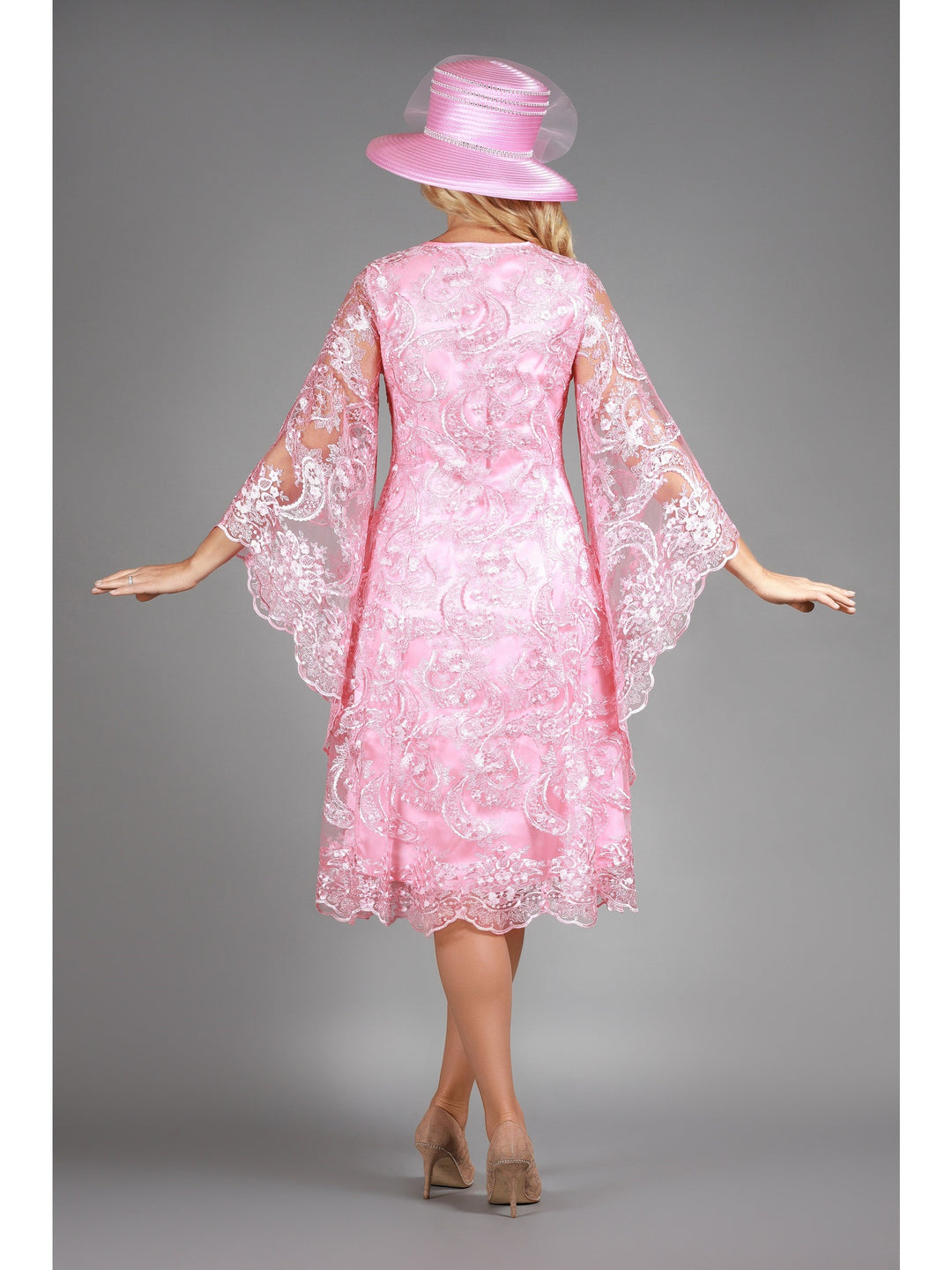 Lace A-line Dress w/ Ovsz Bell Slvs