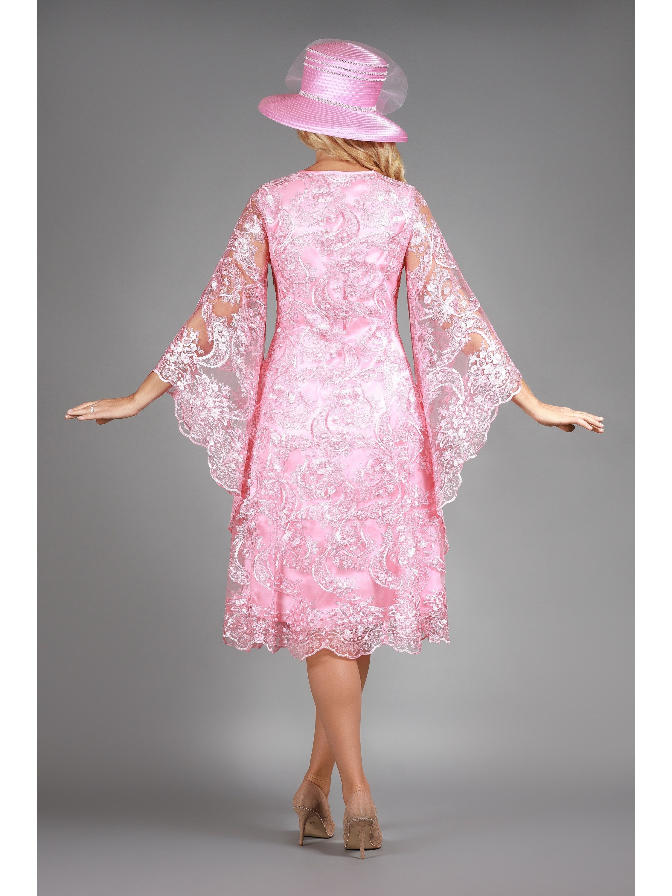Lace A-line Dress w/ Ovsz Bell Slvs