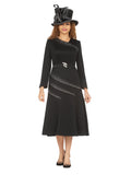 Lt Scuba A-Line Dress w/ Galaxy Stone Decor-Plus