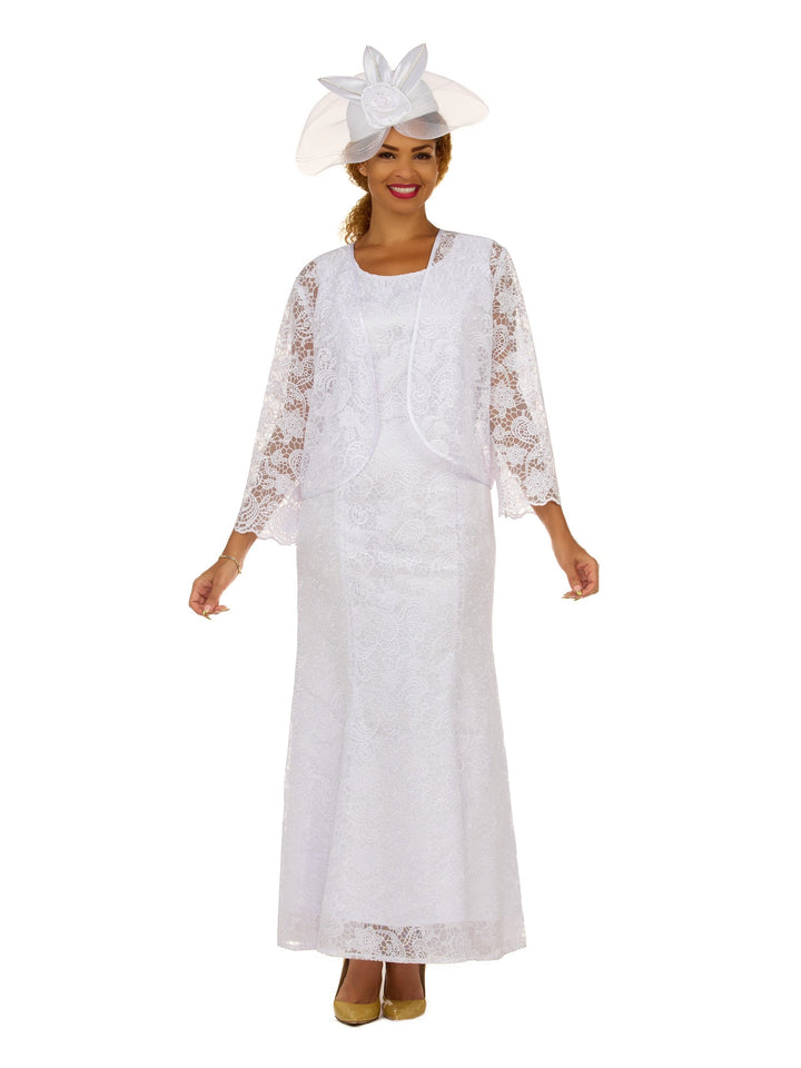 2pc Lace Maxi Dress with Sheer Bolero Jacket