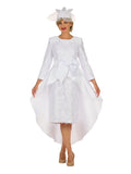 Sequin Lace Hi-Lo Drs w/ Statement Bow Waist-Plus