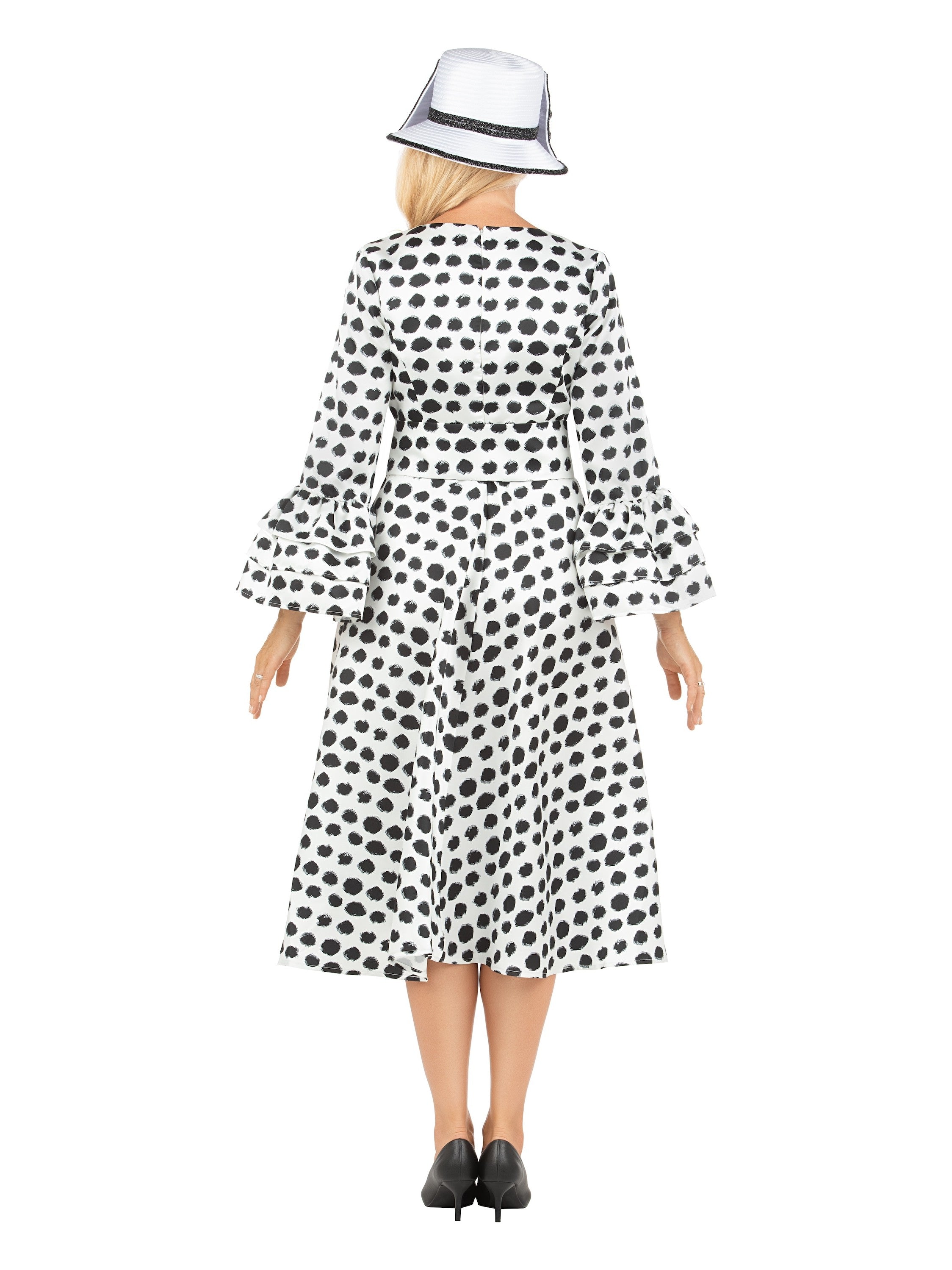 A-line Prt Dress in Silky Twill w/ Belt