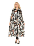 Chiffon Shirt Dress in Abstract Print