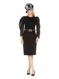 Puff See-thru Slv Stretch Crepe Drs w/ Belt