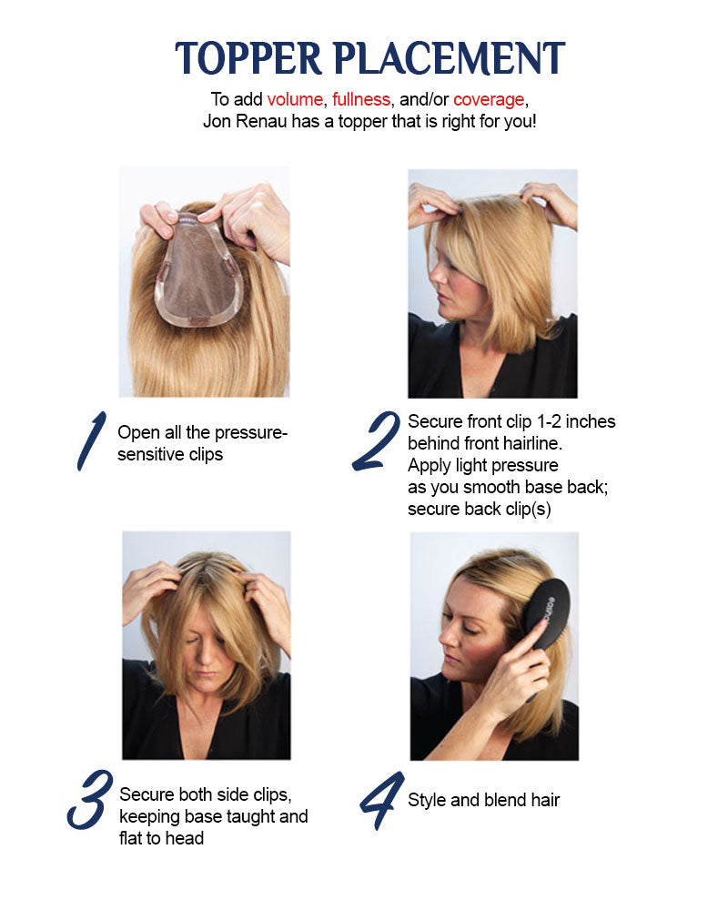 EasiPart HH XL 12 inch | Remy Human Hair Clip-in Crown Volumizer Topper by Jon Renau