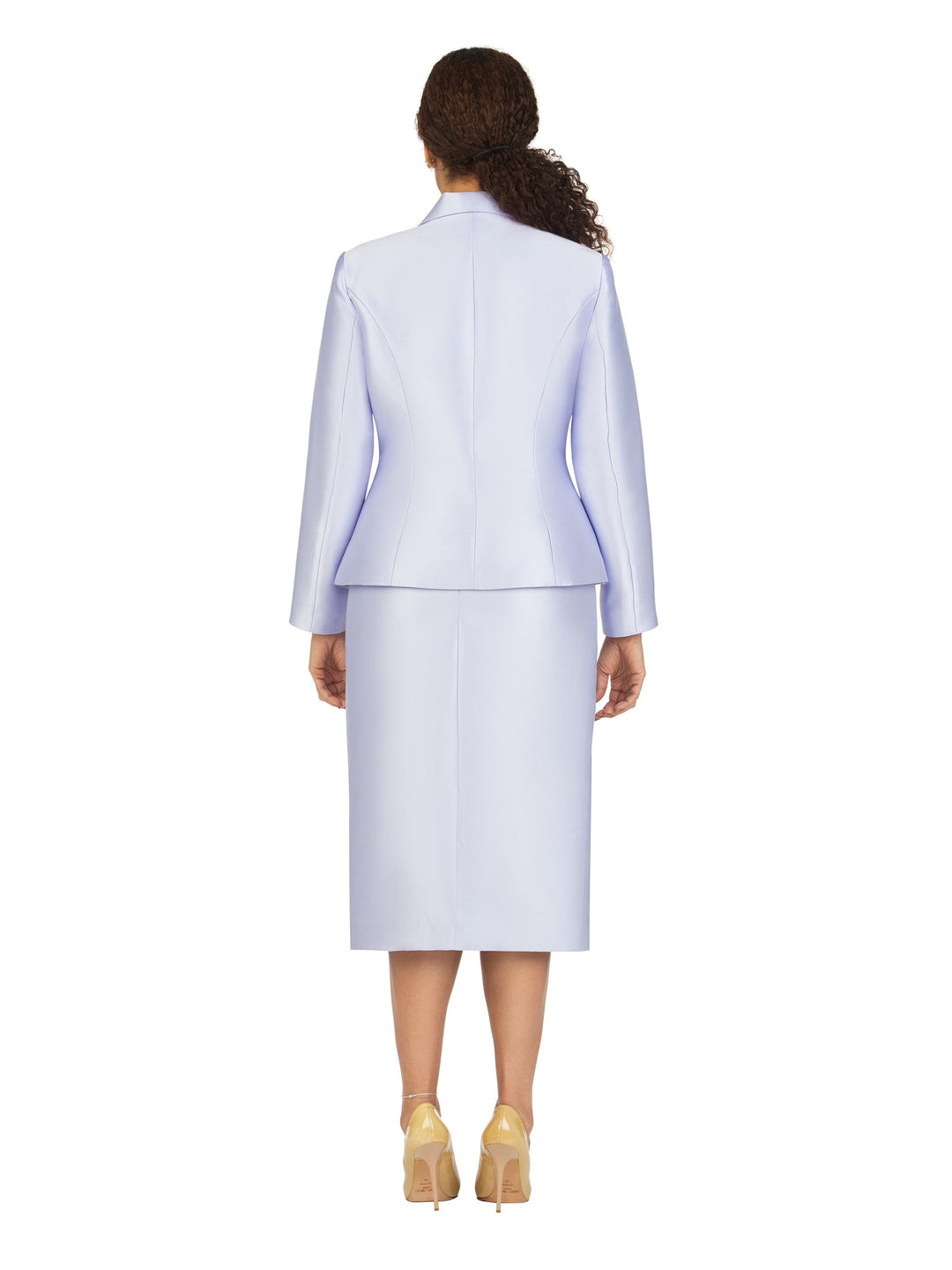 3pc Lace Trimmed Silky Twill Skt Suit-Plus
