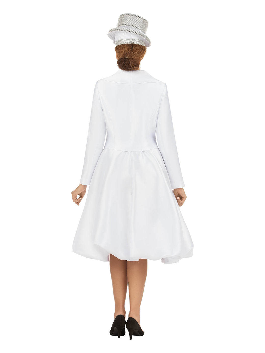 Faux 2pc Silky Twl Shawl Collar Coat Dress