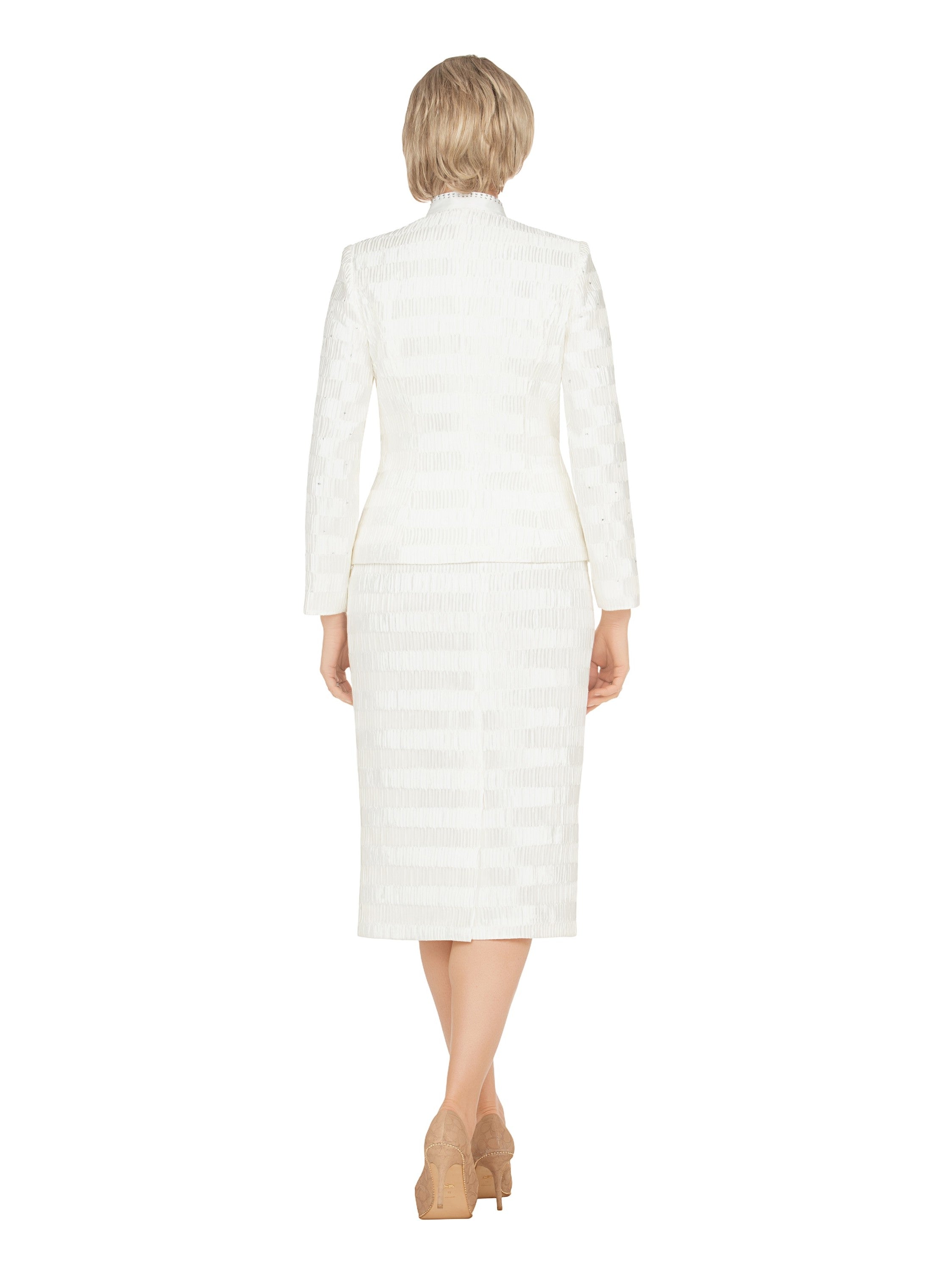 Classic Crinkle Satin 3pc Suit Ensemble-Plus