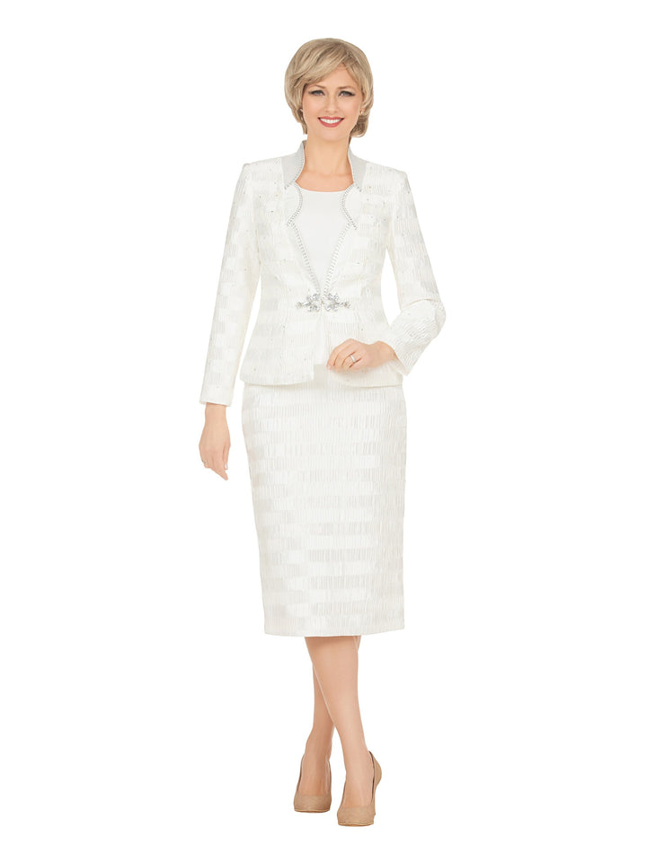 Classic Crinkle Satin 3pc Suit Ensemble