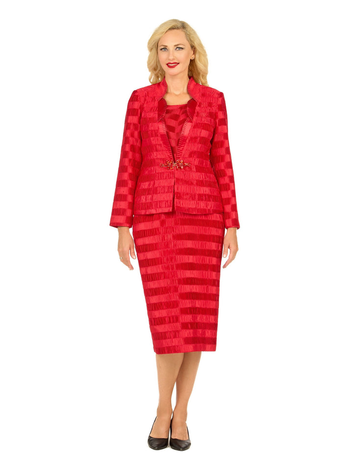 Classic Crinkle Satin 3pc Suit Ensemble