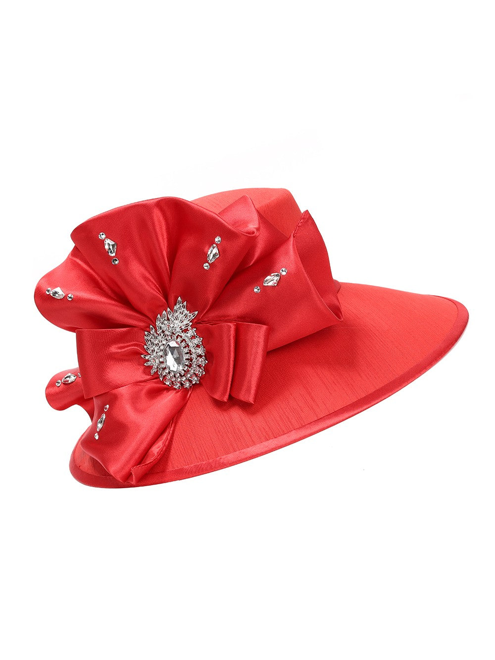 Oversized Embellished Flower Medium Brim Hat