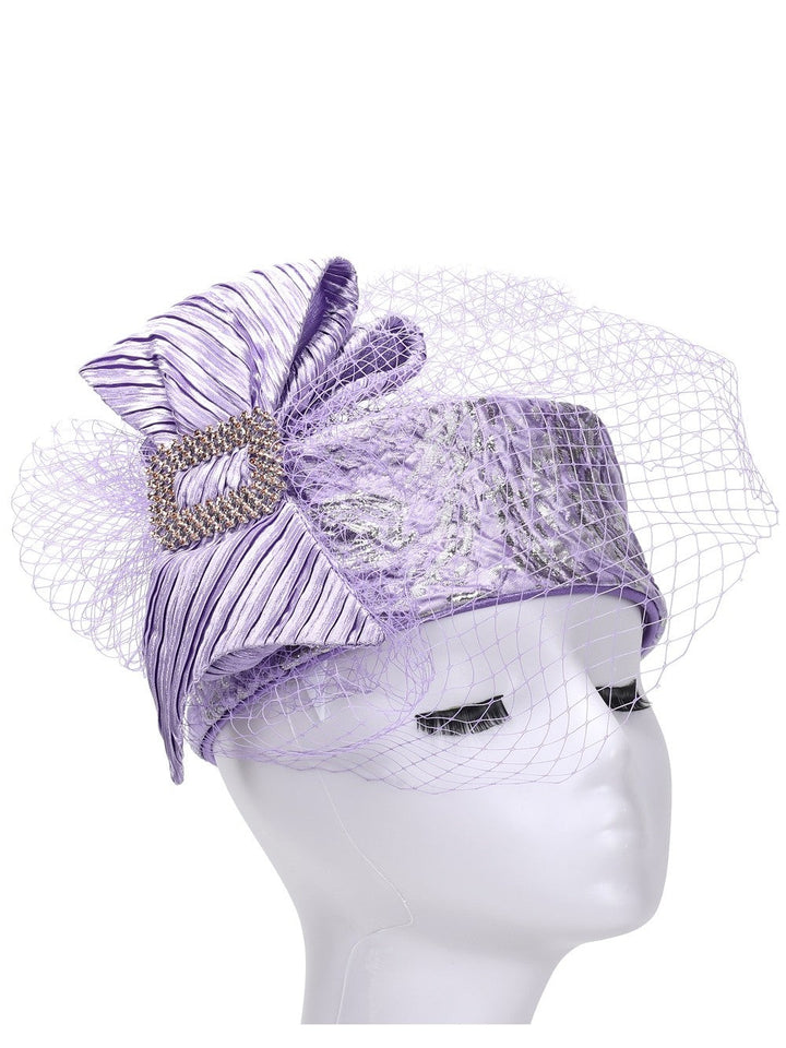 Brocade Pill Box w/ Bow & Veil