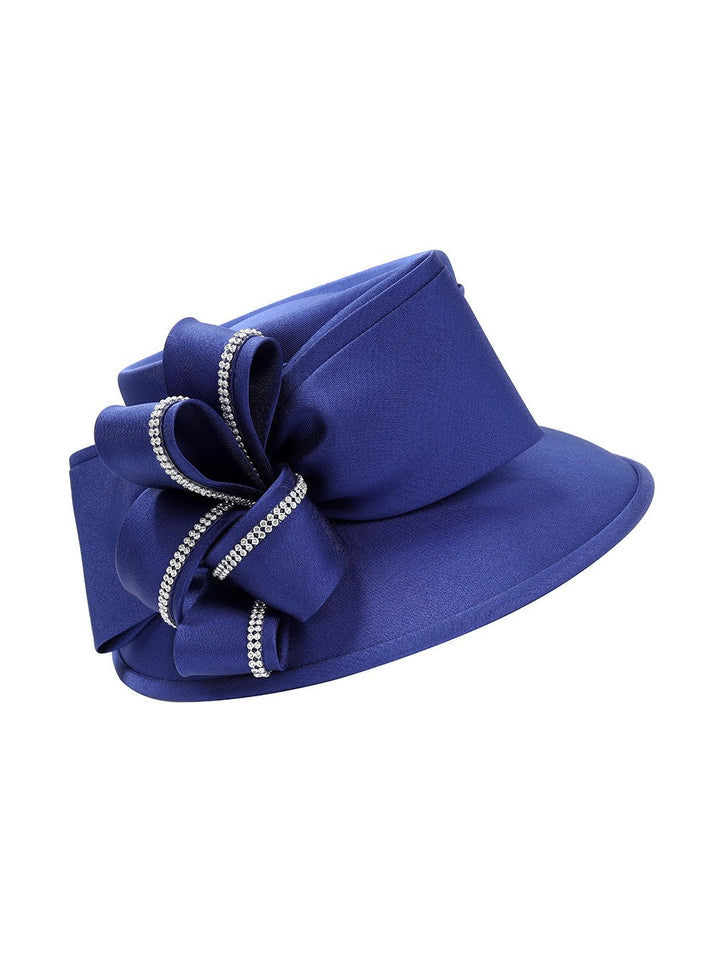 Medium Brim Hat w/ Oversized Flower Ribbon