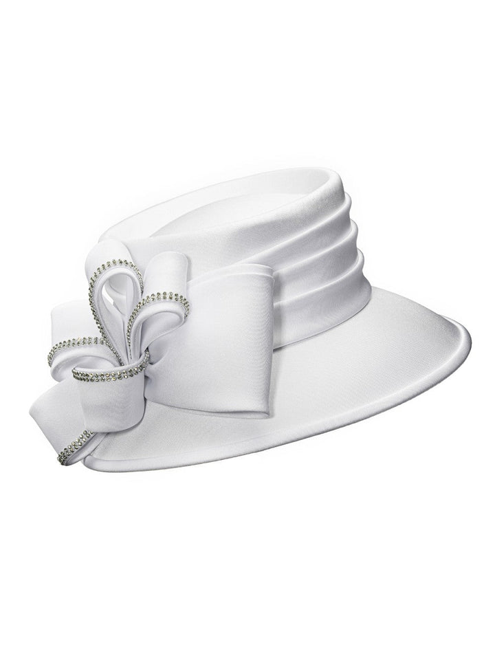 Medium Brim Hat w/ Oversized Flower Ribbon