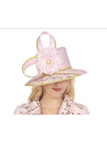 Med Brim 2-Tone Sequins&Beads Embellished Hat