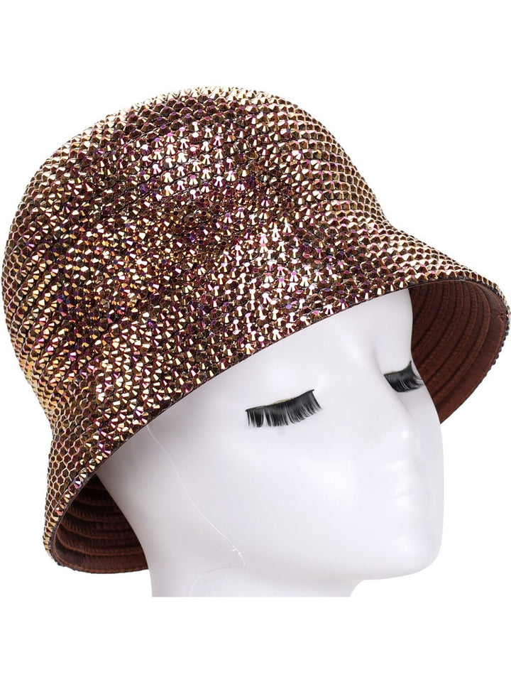 METALLIC STONED BUCKET HAT