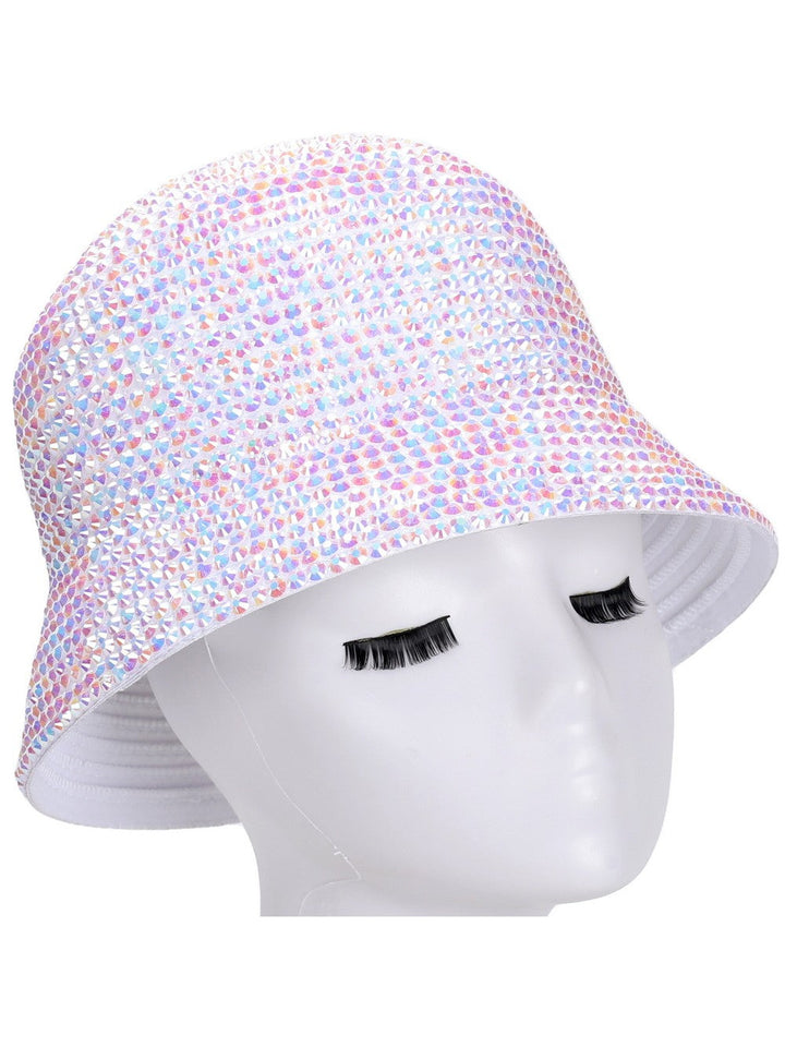 METALLIC STONED BUCKET HAT
