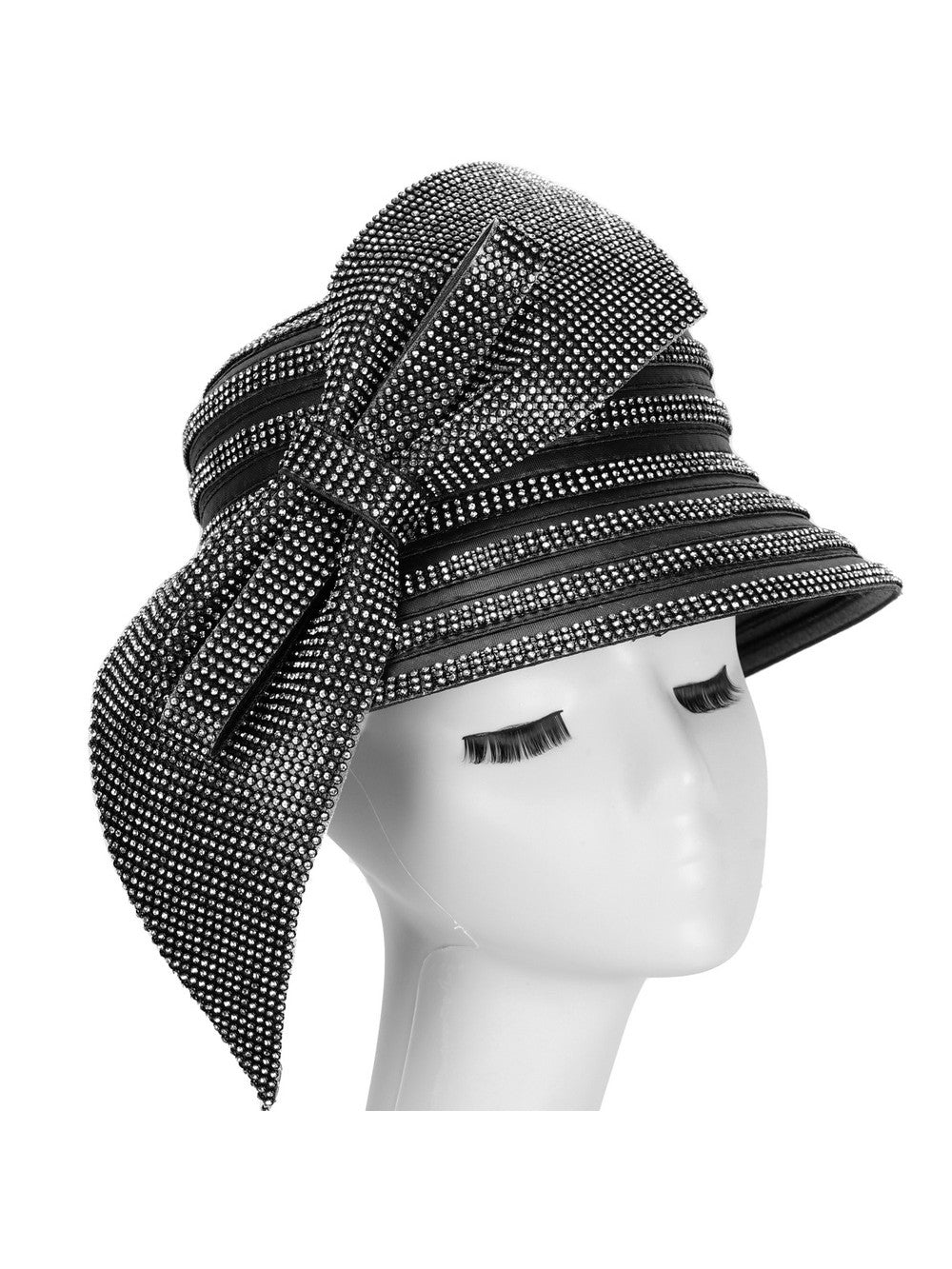 METALLIC OVSZ BOW STRIPED HAT