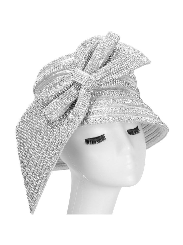 METALLIC OVSZ BOW STRIPED HAT