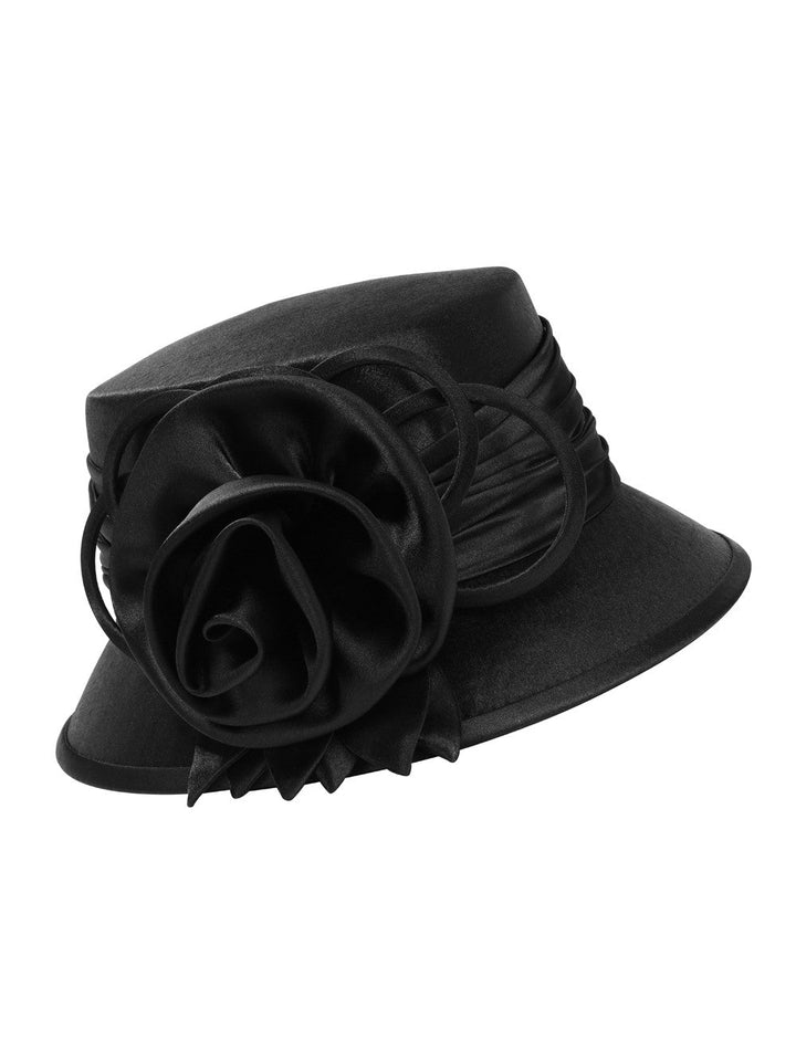Small Brim w/ Ribbon Flower Basic Hat