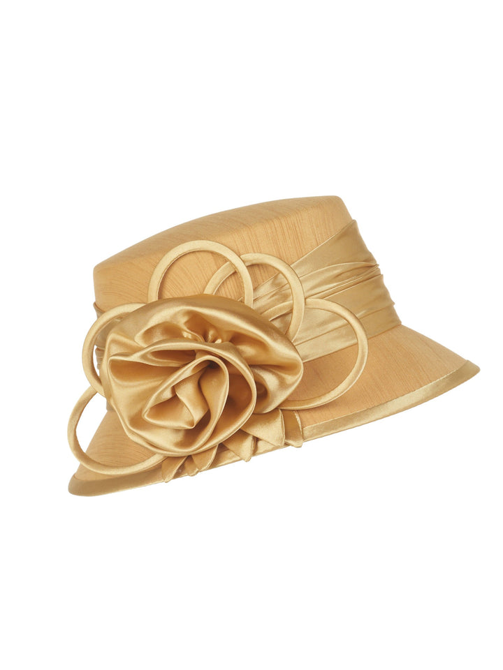 Small Brim w/ Ribbon Flower Basic Hat