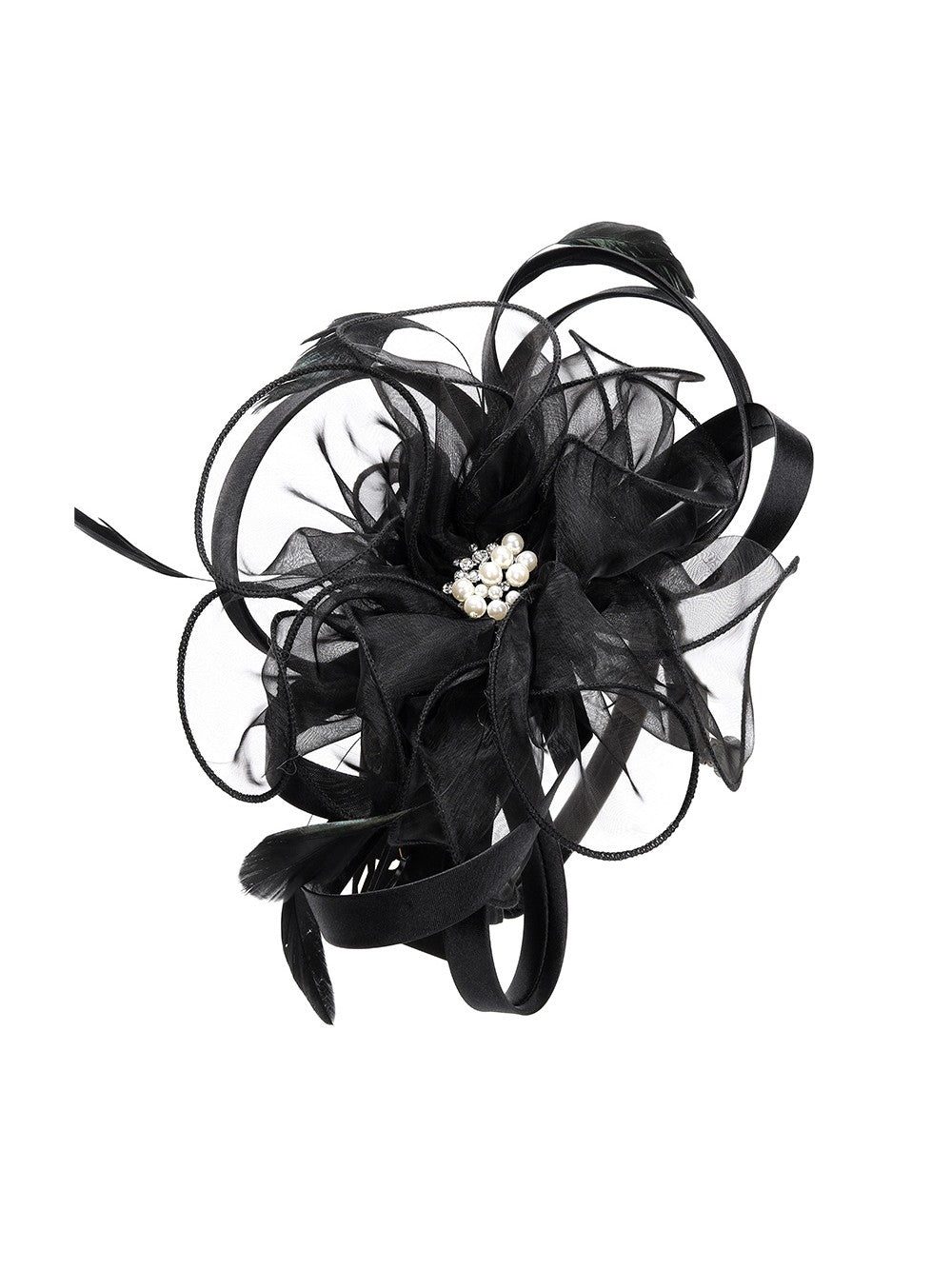 Organza & Feather Wild Flower Fascinator