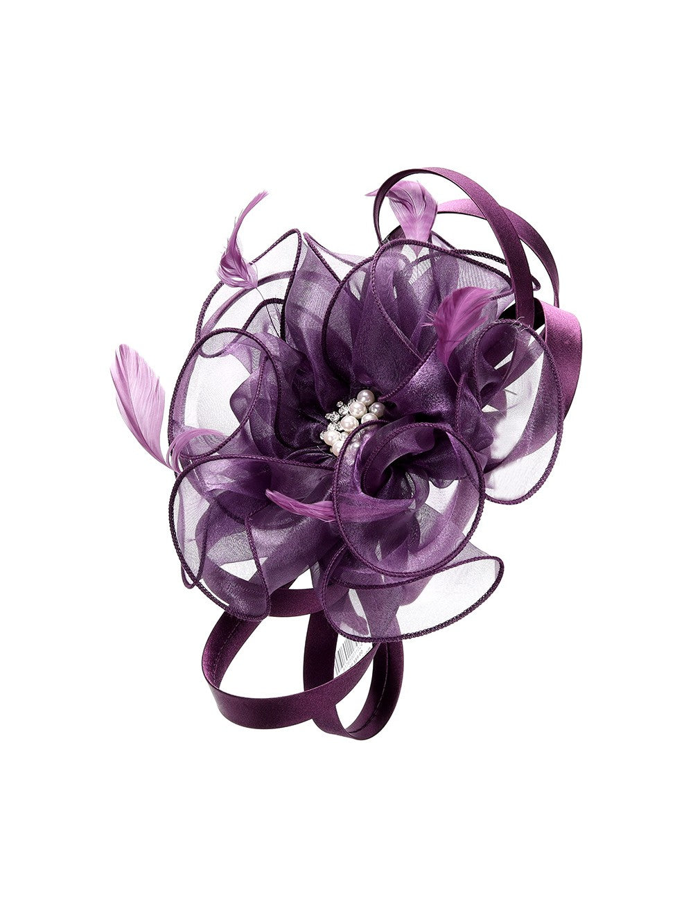 Organza & Feather Wild Flower Fascinator
