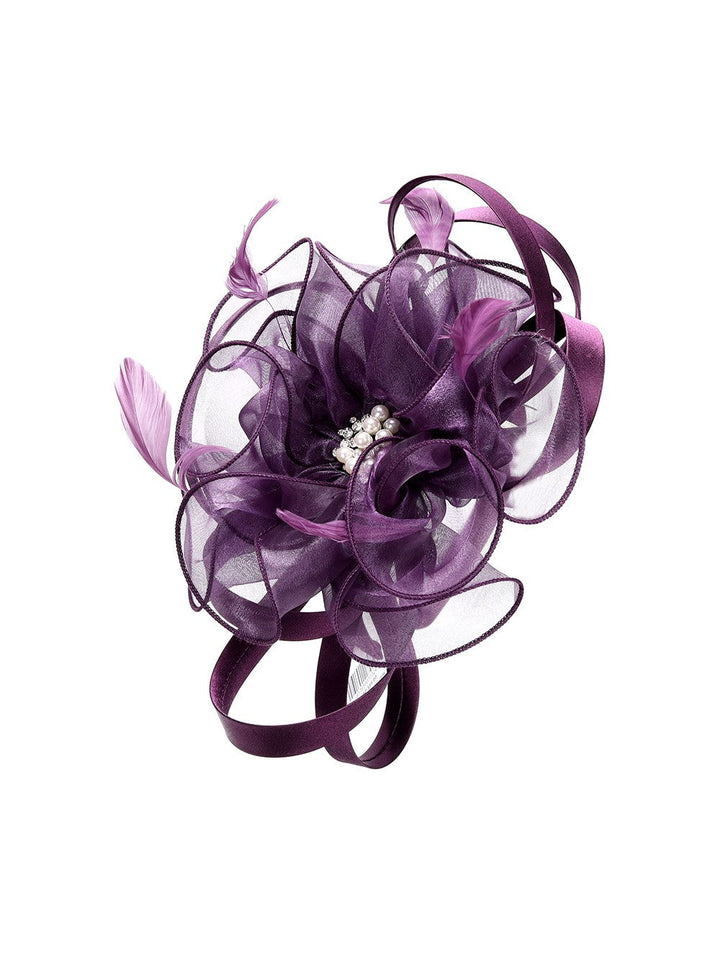 Organza & Feather Wild Flower Fascinator