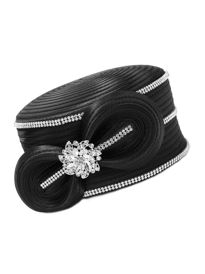 Satin Ribbon Pillbox w/ Rhinestones